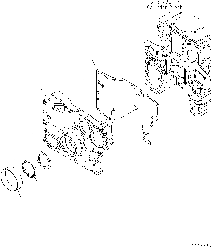 Схема запчастей Komatsu SAA6D170E-5-B - ПЕРЕДН. COVER ДВИГАТЕЛЬ