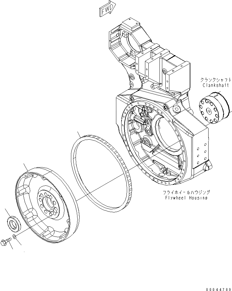 Схема запчастей Komatsu SAA6D170E-5-B - МАХОВИК ДВИГАТЕЛЬ