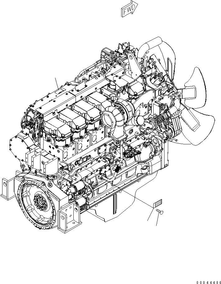 Схема запчастей Komatsu SAA6D170E-5-B - ТАБЛИЧКИ ДВИГАТЕЛЬ