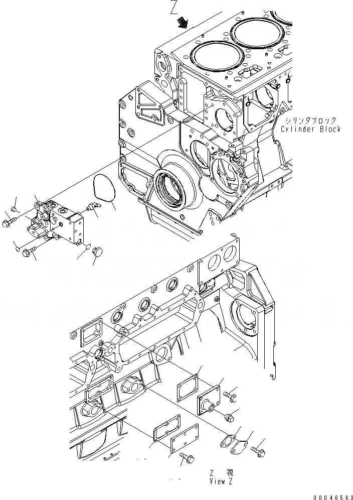 Схема запчастей Komatsu SAA6D170E-5A-01 - ЭЛЕМЕНТЫ БЛОКА ЦИЛИНДРОВ (/) (ЗАГЛУШКА) (БЕЗ VEHICLE HEALTH МОНИТОР SYSYTEM)(№-) ДВИГАТЕЛЬ