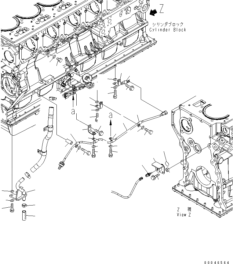 Схема запчастей Komatsu SAA6D170E-5A-01 - ЭЛЕМЕНТЫ БЛОКА ЦИЛИНДРОВ (/) (ДАТЧИК ПРОРЫВА ГАЗОВ И ДАТЧИК ТЕМПЕРАТУРЫ ВОДЫ) ДВИГАТЕЛЬ