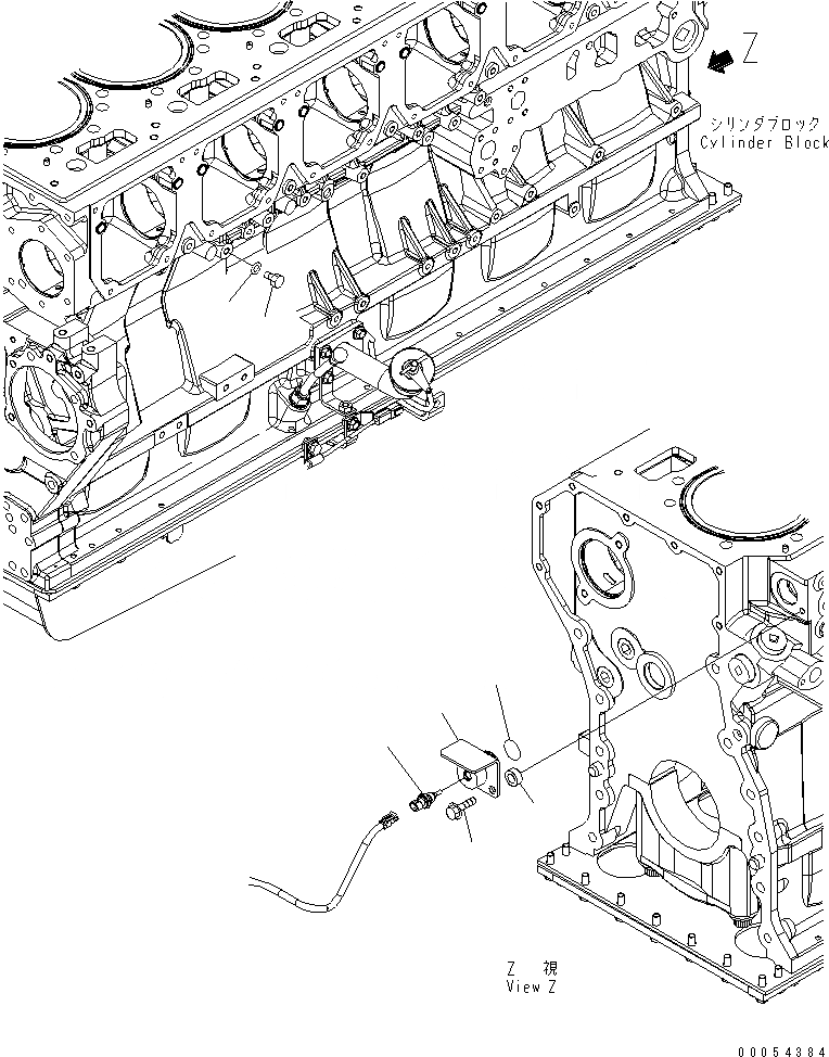 Схема запчастей Komatsu SAA6D170E-5A-01 - ЭЛЕМЕНТЫ БЛОКА ЦИЛИНДРОВ (/) (ДАТЧИК ТЕМПЕРАТУРЫ ВОДЫ) (БЕЗ VEHICLE HEALTH СИСТЕМА МОНИТОРА)(№-) ДВИГАТЕЛЬ