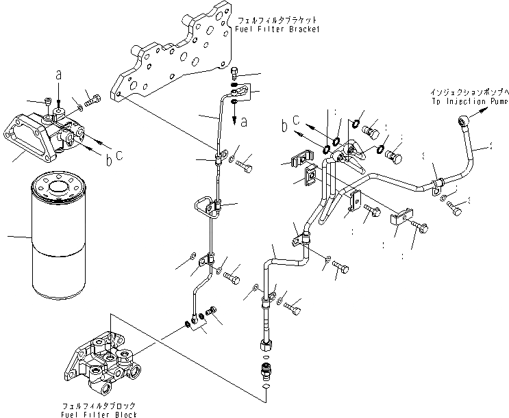 Схема запчастей Komatsu SAA6D170E-5A-01 - ТОПЛИВН. ФИЛЬТР. И ТРУБЫ(№-7) ДВИГАТЕЛЬ