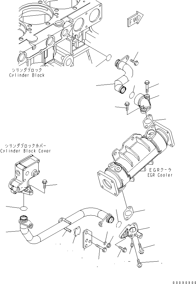 Схема запчастей Komatsu SAA6D140E-5B-01 - ВЫПУСКН. GAS RECIRCULATION КЛАПАН (/7) (EGR ОХЛАДИТЕЛЬ ВОДН. ГИДРОЛИНИЯ) (ЕС 3 REGULATION)(№7-9) ДВИГАТЕЛЬ