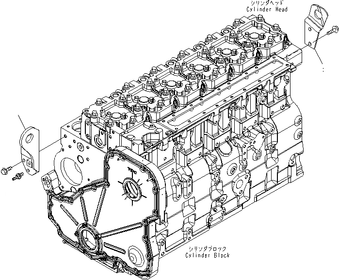 Схема запчастей Komatsu SAA6D114E-3B-A - ПОДЪЕМ КОРПУС ДВИГАТЕЛЬ