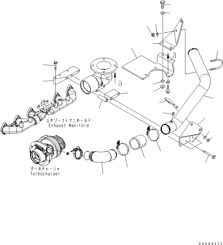 Схема запчастей Komatsu SAA6D114E-3B-A - CAC ШЛАНГИ ДВИГАТЕЛЬ