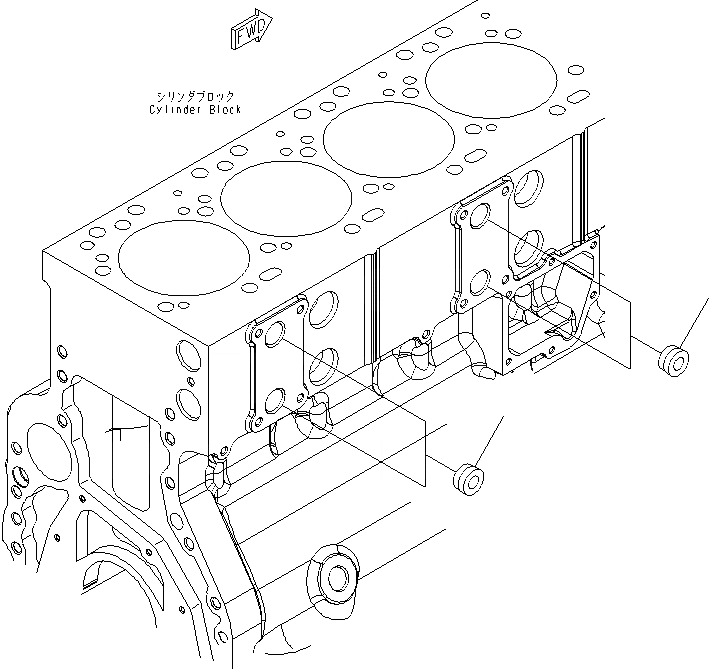 Схема запчастей Komatsu SAA6D114E-3B-A - ЗАГЛУШКА (БЛОК ЦИЛИНДРОВ ХЛАДАГЕНТ) ДВИГАТЕЛЬ
