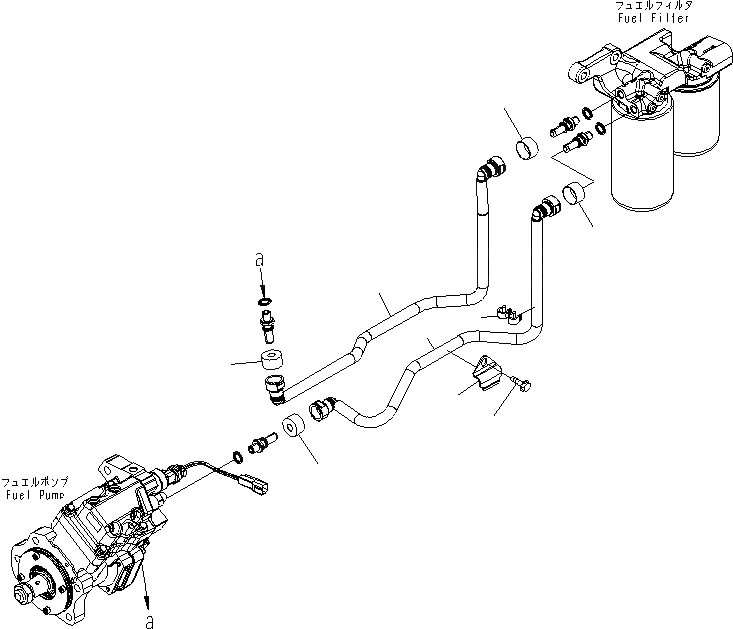 Схема запчастей Komatsu SAA6D114E-3B-A - ТРУБЫ ТОПЛ. ФИЛЬТРА ДВИГАТЕЛЬ