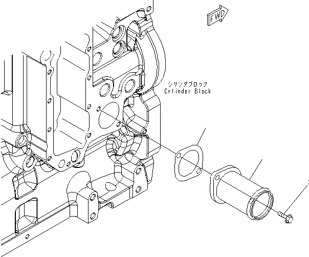 Схема запчастей Komatsu SAA6D114E-3B-A - ВОДН. ВХОДН. СОЕДИН-Е ДВИГАТЕЛЬ