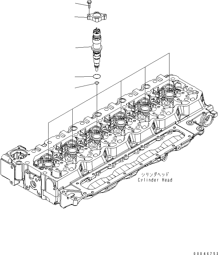 Схема запчастей Komatsu SAA6D107E-1B-W - ВПРЫСК ДВИГАТЕЛЬ