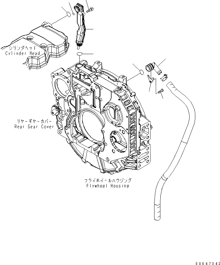 Схема запчастей Komatsu SAA6D107E-1D-W - САПУН И ШЛАНГИ(№7-) ДВИГАТЕЛЬ