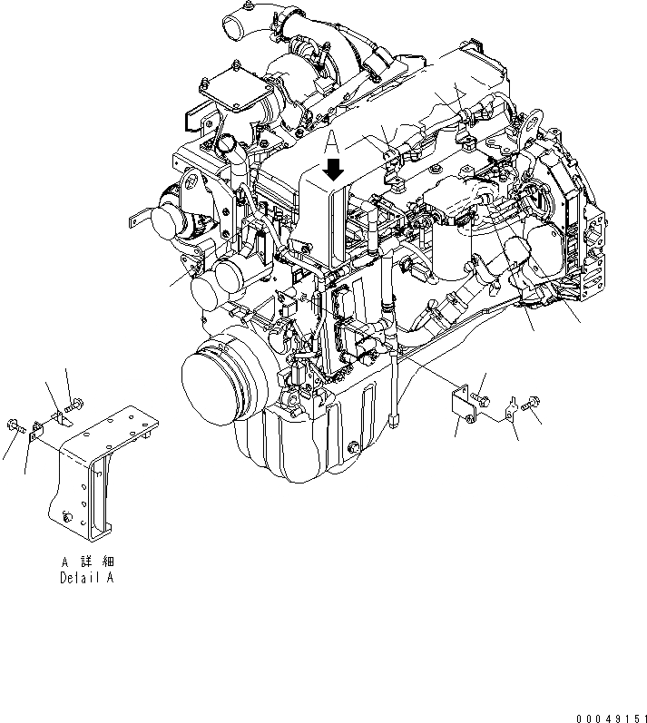 Схема запчастей Komatsu SAA6D107E-1D-W - ПРОВОДКА КОМПОНЕНТЫ(№7-) ДВИГАТЕЛЬ