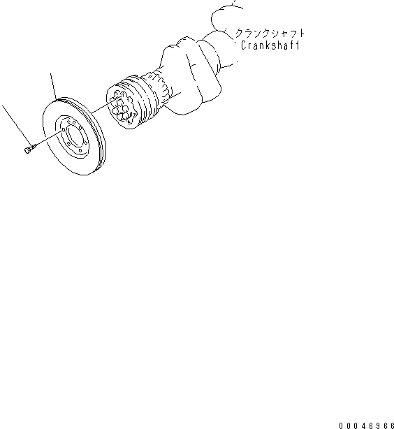 Схема запчастей Komatsu SAA6D125E-5A-02 - ДЕМПФЕР(№-) ДВИГАТЕЛЬ