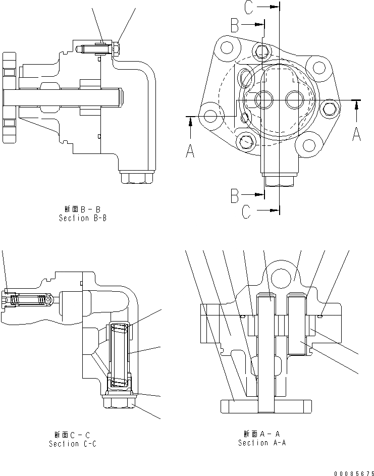 Схема запчастей Komatsu SAA6D140E-5F-03 - ВЫПУСКН. GAS RECIRCULATION МАСЛ. НАСОС (ВНУТР. ЧАСТИ)(№7-) ДВИГАТЕЛЬ