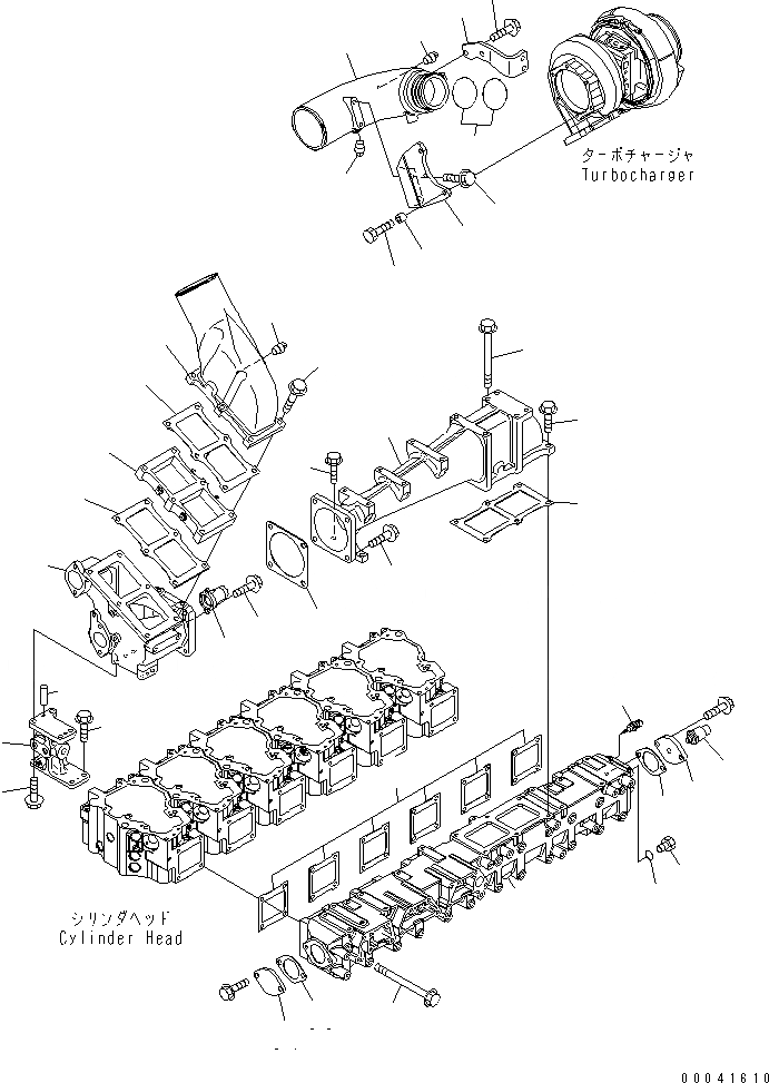 Схема запчастей Komatsu SAA6D140E-5H-01 - ТРУБОПРОВОД ВПУСКА ВОЗДУХА И СОЕДИН-Е(№87-) ДВИГАТЕЛЬ