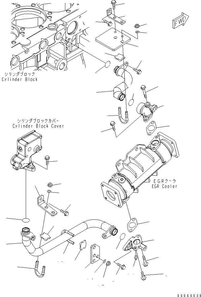 Схема запчастей Komatsu SAA6D140E-5H-01 - ВЫПУСКН. GAS RECIRCULATION КЛАПАН (/) (EGR ОХЛАДИТЕЛЬ ВОДН. ГИДРОЛИНИЯ) (LANDFILL СПЕЦ-Я.)(№87-) ДВИГАТЕЛЬ