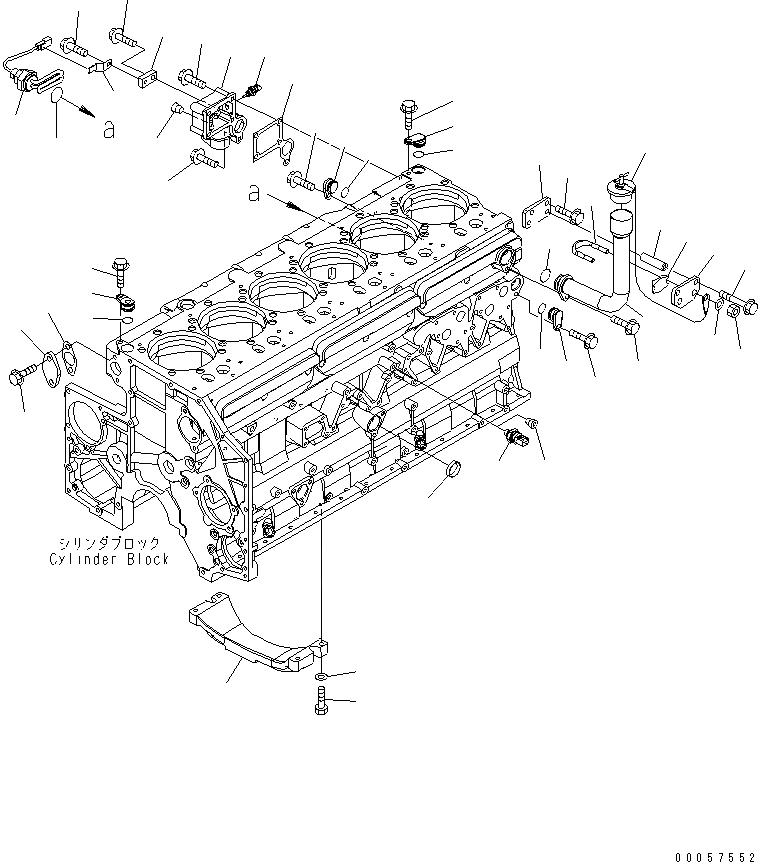 Схема запчастей Komatsu SAA6D140E-5H-01 - ЭЛЕМЕНТЫ БЛОКА ЦИЛИНДРОВ (МАСЛ. ДАТЧИК И С ПОДОГРЕВАТЕЛЬ ХЛАДАГЕНТА)(№78-) ДВИГАТЕЛЬ