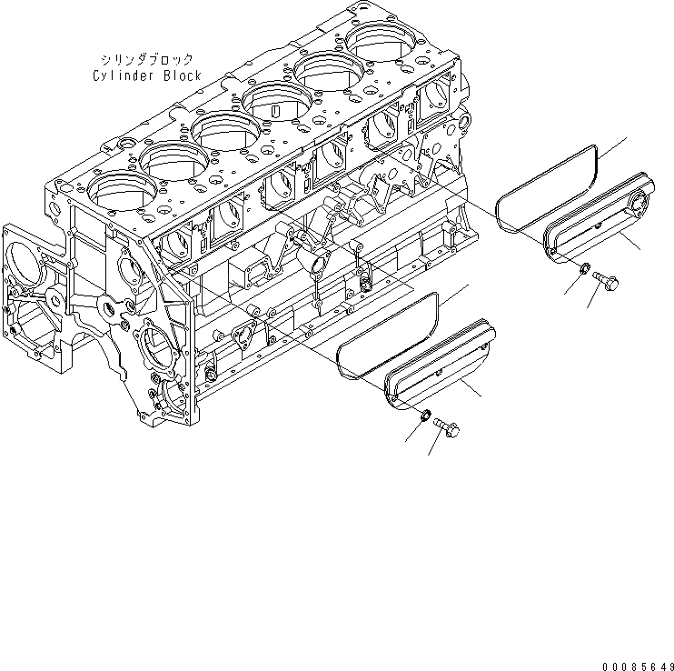 Схема запчастей Komatsu SAA6D140E-5H-01 - КРЫШКА ТОЛКАТЕЛЕЙ КЛАПАНА(№8-) ДВИГАТЕЛЬ