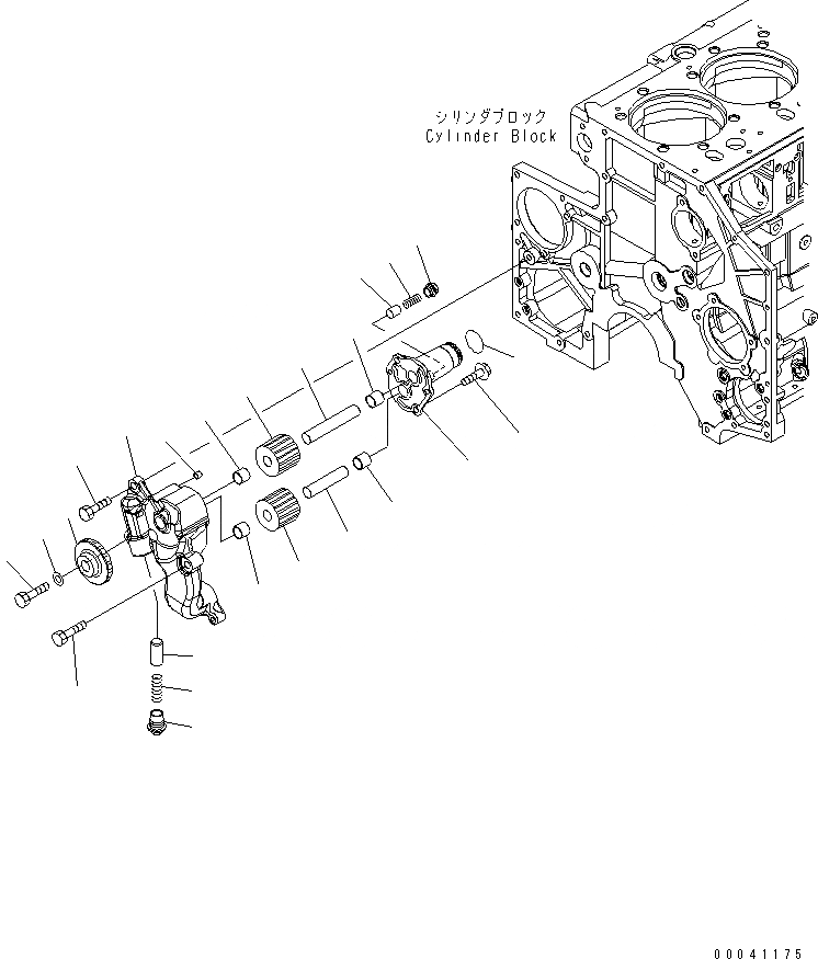 Схема запчастей Komatsu SAA6D140E-5H-01 - СМАЗЫВ. НАСОС ДВИГАТЕЛЬ