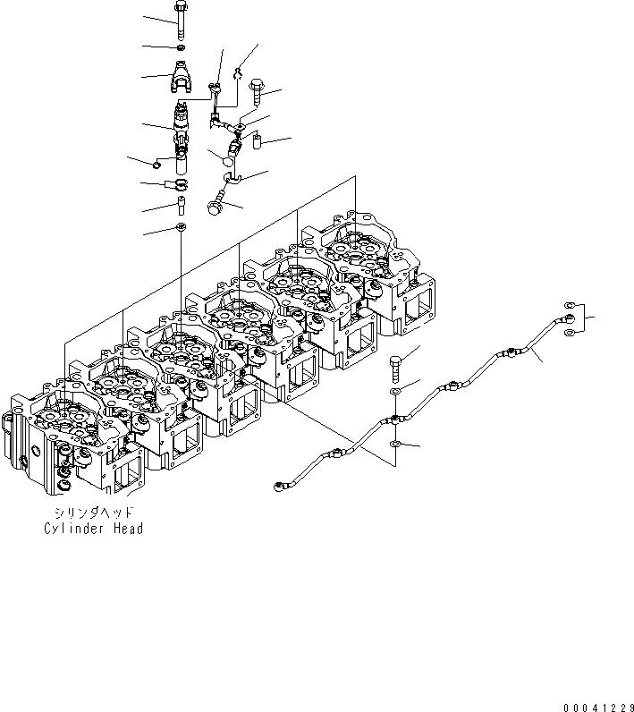 Схема запчастей Komatsu SAA6D140E-5H-01 - ТОПЛИВН. ВПРЫСК И СЛИВН. ТРУБКА ДВИГАТЕЛЬ