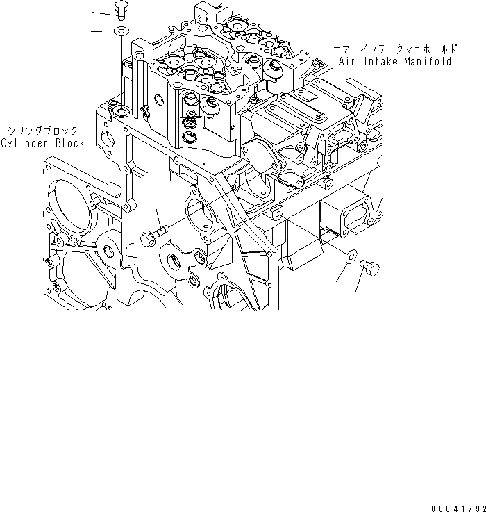 Схема запчастей Komatsu SAA6D140E-5H-01 - ВОДН. ЛИНИЯ ЗАГЛУШКА (БЕЗ АНТИКОРРОЗ. ЭЛЕМЕНТА)(№-) ДВИГАТЕЛЬ