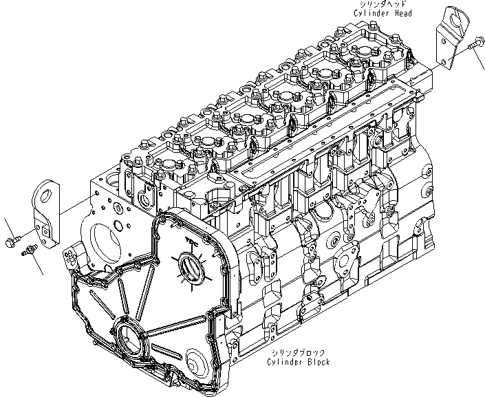 Схема запчастей Komatsu SAA6D114E-3B-WT - ПОДЪЕМ КОРПУС БОЛТ(№8-) ДВИГАТЕЛЬ