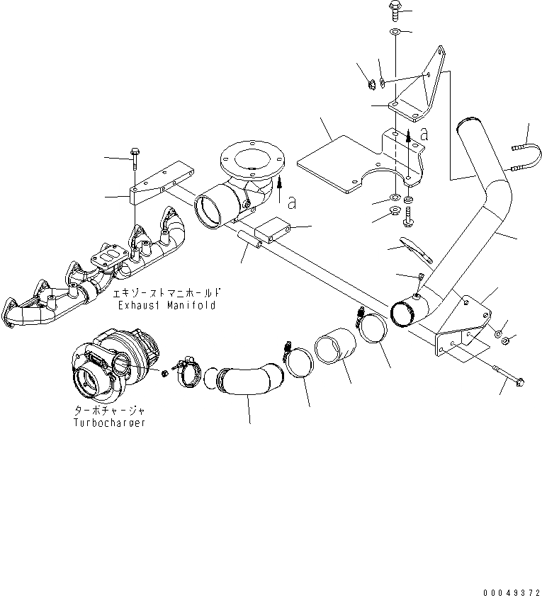 Схема запчастей Komatsu SAA6D114E-3B-WT - ВОЗД. PIPE(№8-) ДВИГАТЕЛЬ