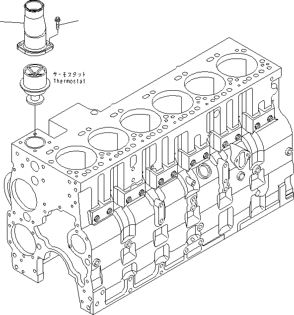 Схема запчастей Komatsu SAA6D114E-3B-WT - ВОДН. ВЫПУСКН. СОЕДИН-Е(№8-) ДВИГАТЕЛЬ