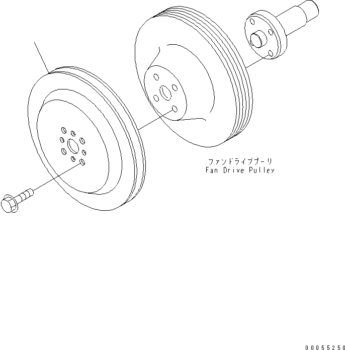 Схема запчастей Komatsu SAA6D114E-3B-WT - АКСЕССУАРЫ ПРИВОДН. ШКИВ (ЗАКАЛЕНН.)(№8-) ДВИГАТЕЛЬ