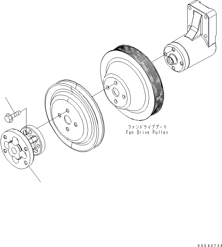 Схема запчастей Komatsu SAA6D107E-1C-W - ВЕНТИЛЯТОР УПЛОТНЕНИЯ ДВИГАТЕЛЬ