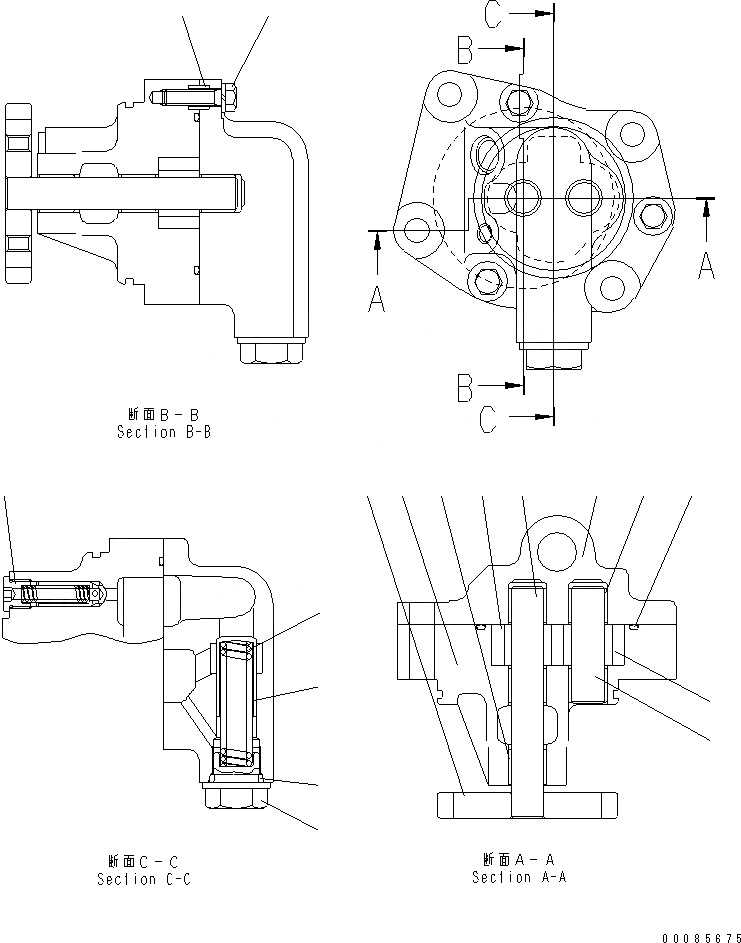 Схема запчастей Komatsu SAA6D140E-5C-01 - ВЫПУСКН. GAS RECIRCULATION МАСЛ. НАСОС (ВНУТР. ЧАСТИ)(№87-) ДВИГАТЕЛЬ