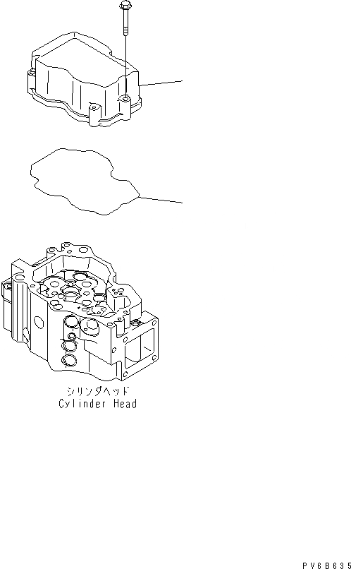 Схема запчастей Komatsu SAA6D140E-5D-01 - ГОЛОВКА ЦИЛИНДРОВ COVER(№8-) ДВИГАТЕЛЬ