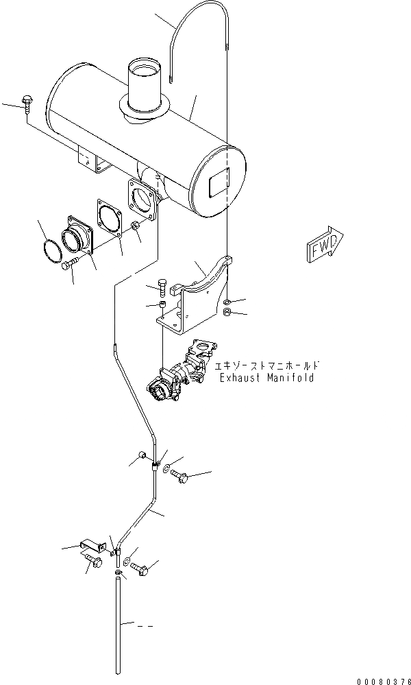 Схема запчастей Komatsu SAA6D125E-5D-01 - ГЛУШИТЕЛЬ (CLIMBING SPEED UP)(№-) ДВИГАТЕЛЬ