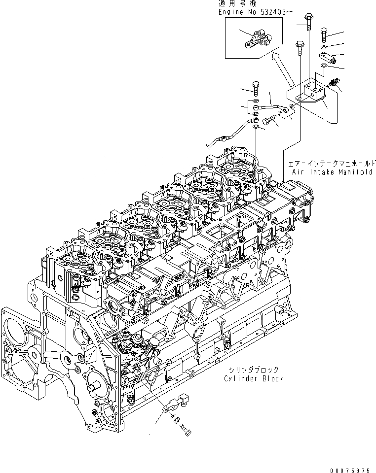 Схема запчастей Komatsu SAA6D140E-5A-01 - ВОЗВРАТ ТОПЛИВА(№-) ДВИГАТЕЛЬ