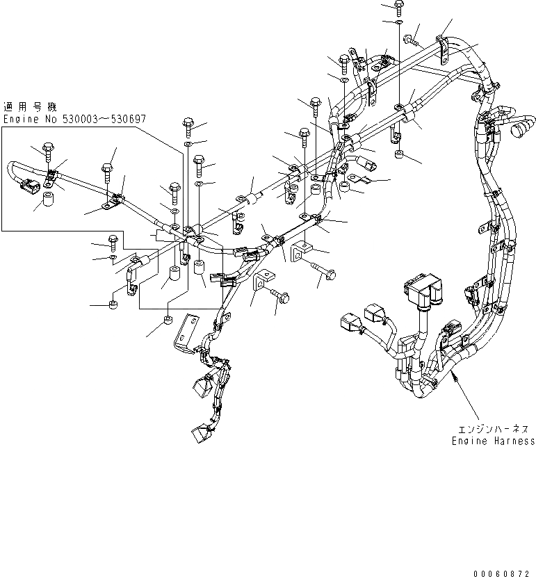 Схема запчастей Komatsu SAA6D140E-5A-01 - ПРОВОДКА (/)(№-97) ДВИГАТЕЛЬ