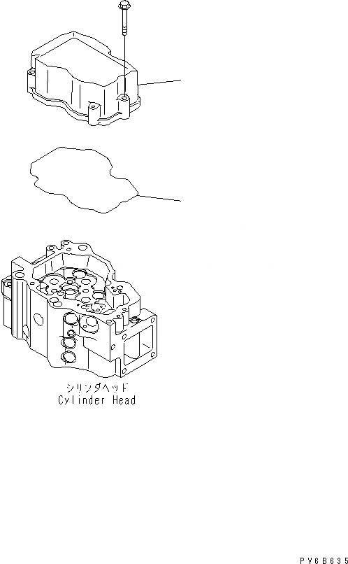 Схема запчастей Komatsu SAA6D140E-5E-01 - ГОЛОВКА ЦИЛИНДРОВ COVER(№8-) ДВИГАТЕЛЬ