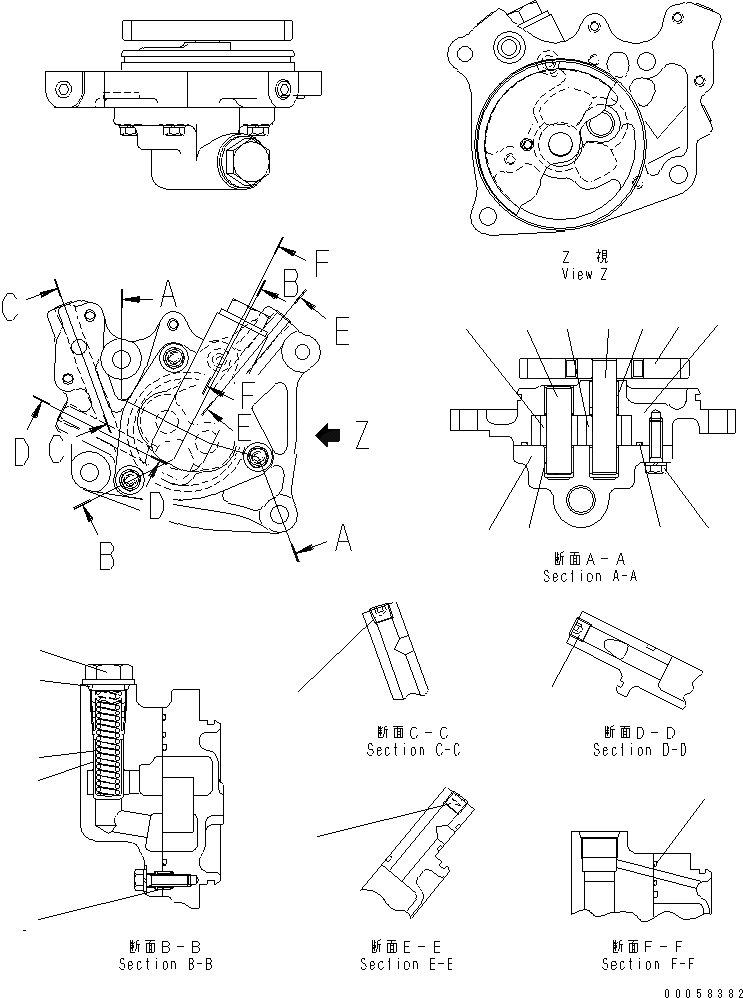 Схема запчастей Komatsu SAA6D170E-5C-01 - ВЫПУСКН. GAS RE-CIRCULATION МАСЛ. НАСОС (ВНУТР. ЧАСТИ)(№7-) ДВИГАТЕЛЬ