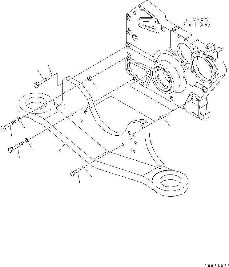 Схема запчастей Komatsu SAA6D170E-5C-01 - КРЕПЛЕНИЕ ДВИГАТЕЛЯ(№7-) ДВИГАТЕЛЬ