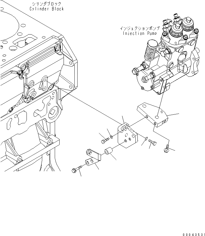 Схема запчастей Komatsu SAA6D170E-5C-01 - ТОПЛ. НАСОС КОРПУС(№-8) ДВИГАТЕЛЬ