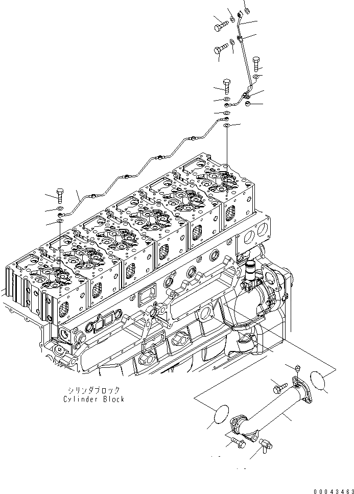 Схема запчастей Komatsu SAA6D170E-5C-01 - ВОЗДУШН. ВЕНТИЛЯЦИЯ И ВОДН. CNNECTION(№7-) ДВИГАТЕЛЬ