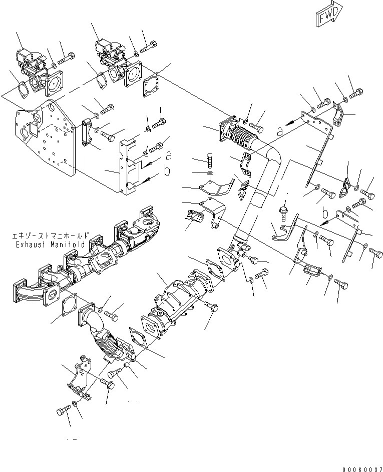 Схема запчастей Komatsu SAA6D140E-5G-02 - ВЫПУСКН. GAS RECIRCULATION КЛАПАН (/) (EGR ОХЛАДИТЕЛЬ И КЛАПАН КРЕПЛЕНИЕ) (LANDFILL СПЕЦ-Я.)(№-) ДВИГАТЕЛЬ