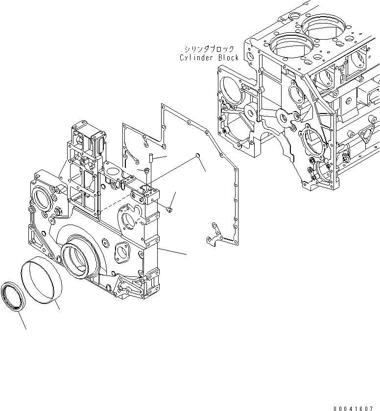 Схема запчастей Komatsu SAA6D140E-5G-02 - ПЕРЕДН. КРЫШКА(С SLEEVE)(№-) ДВИГАТЕЛЬ