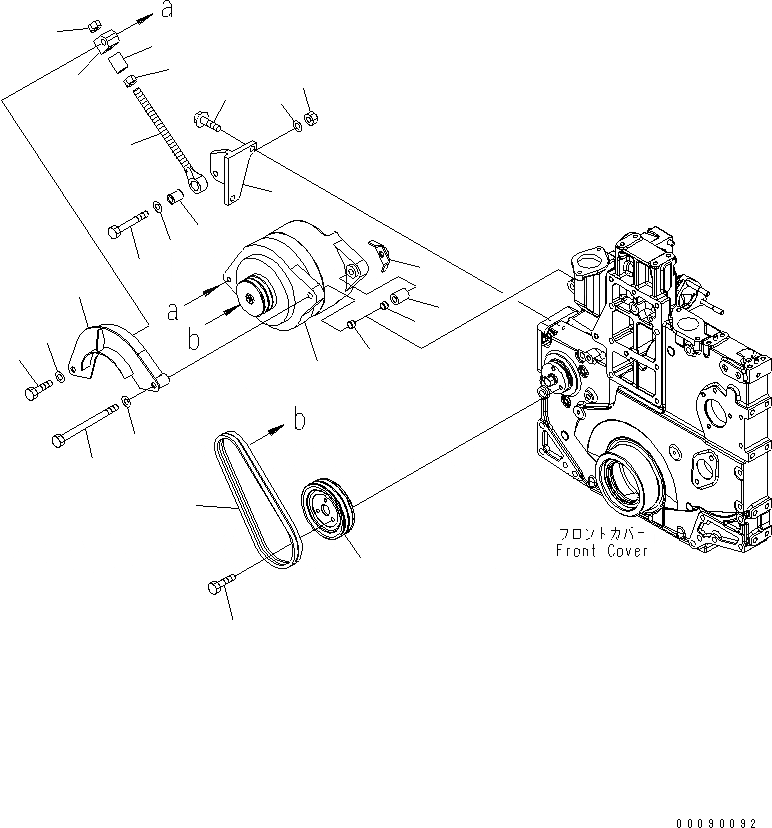 Схема запчастей Komatsu SAA6D140E-5G-02 - КРЕПЛЕНИЕ ГЕНЕРАТОРА (ДЛЯ ГЕНЕРАТОРА 90А) (LANDFILL СПЕЦ-Я.) (ДЛЯ СТРАН ЕС БЕЗОПАСН. REGULATION)(№87-) ДВИГАТЕЛЬ