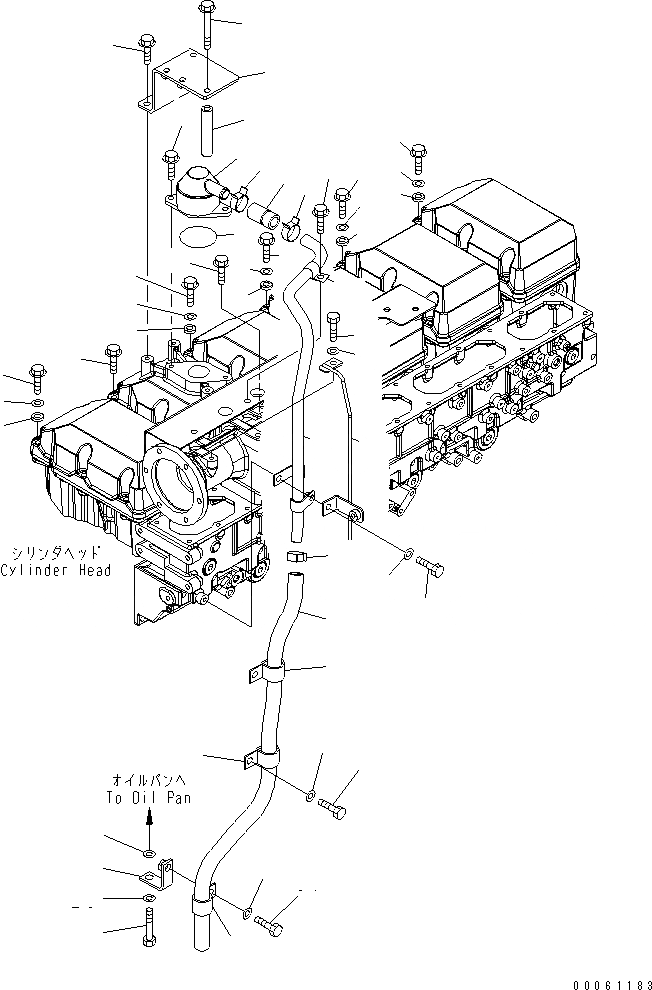 Схема запчастей Komatsu SAA6D170E-5D-01 - КРЫШКА ГОЛОВКИ КОМПОНЕНТЫ (БЕЗ VEHICLE HEALTH СИСТЕМА МОНИТОРА)(№-) ДВИГАТЕЛЬ