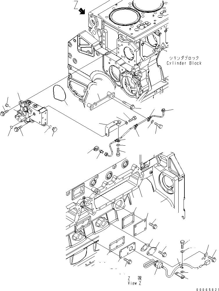 Схема запчастей Komatsu SAA6D170E-5D-01 - ЭЛЕМЕНТЫ БЛОКА ЦИЛИНДРОВ (/) (СМАЗ. ФИТТИНГ ТРУБКА И ЗАГЛУШКА) (ПОДОГРЕВАТЕЛЬ ХЛАДАГЕНТА СПЕЦ-Я.)(№8-) ДВИГАТЕЛЬ