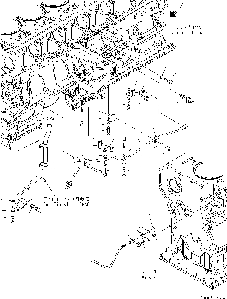 Схема запчастей Komatsu SAA6D170E-5D-01 - ЭЛЕМЕНТЫ БЛОКА ЦИЛИНДРОВ (/) (ДАТЧИК ПРОРЫВА ГАЗОВ И ДАТЧИК ТЕМПЕРАТУРЫ ВОДЫ) (PRE-LUB СПЕЦ-Я.)(№79-) ДВИГАТЕЛЬ