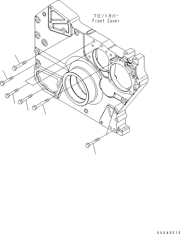 Схема запчастей Komatsu SAA6D170E-5D-01 - ПЕРЕДН. КРЫШКАКРЕПЛЕНИЕ (ПОДОГРЕВАТЕЛЬ ХЛАДАГЕНТА СПЕЦ-Я.)(№8-) ДВИГАТЕЛЬ