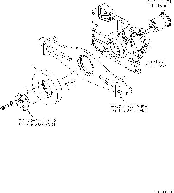 Схема запчастей Komatsu SAA6D170E-5D-01 - ДЕМПФЕР(№-) ДВИГАТЕЛЬ