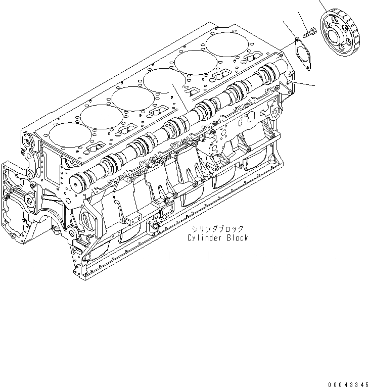 Схема запчастей Komatsu SAA6D170E-5D-01 - РАСПРЕДВАЛ ДВИГАТЕЛЬ