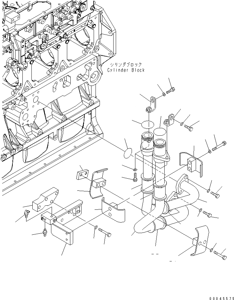 Схема запчастей Komatsu SAA6D170E-5D-01 - МАСЛ. ФИЛЬТР ТРУБЫ(№-) ДВИГАТЕЛЬ